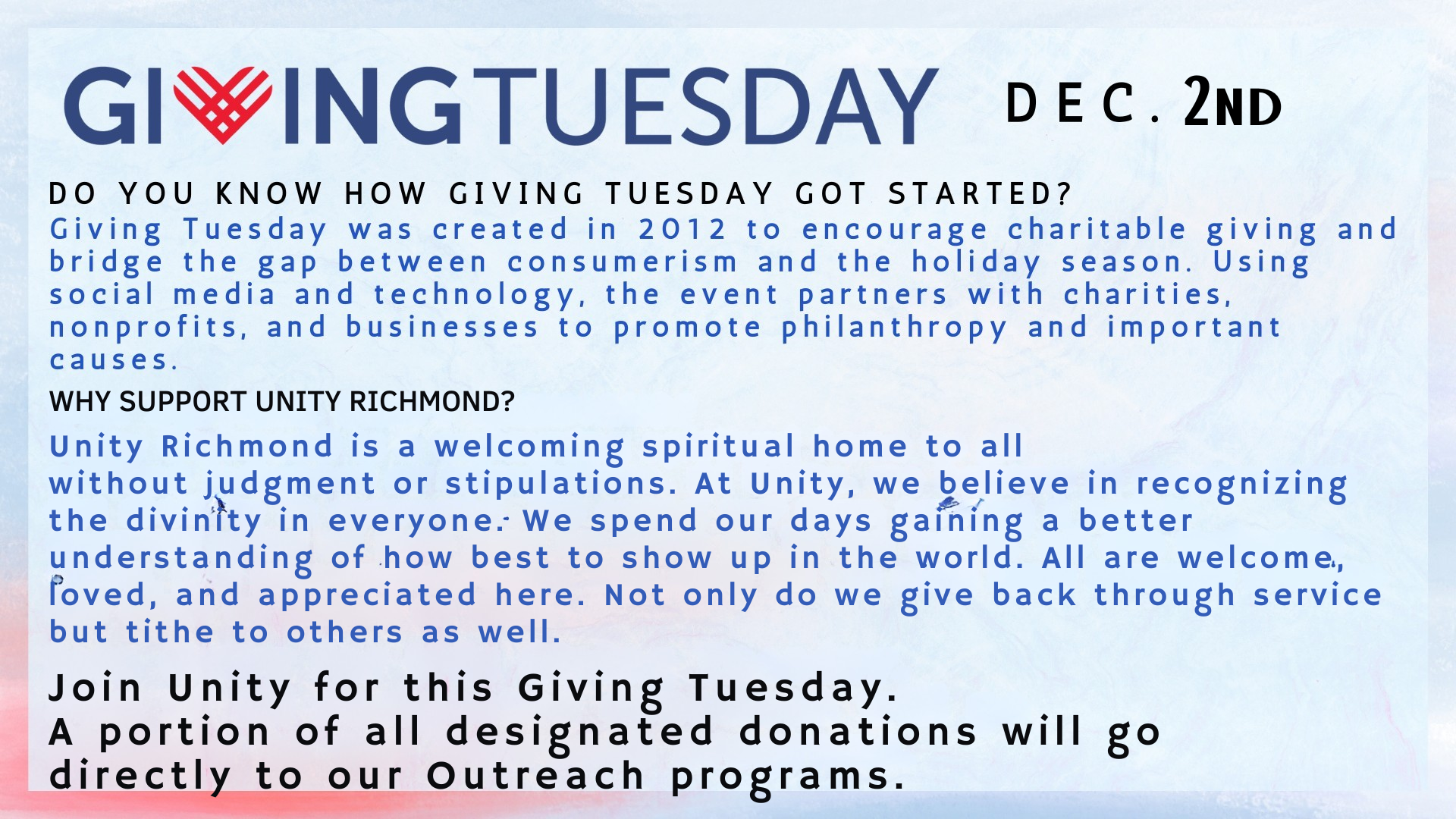 GIVINGTUESDAY